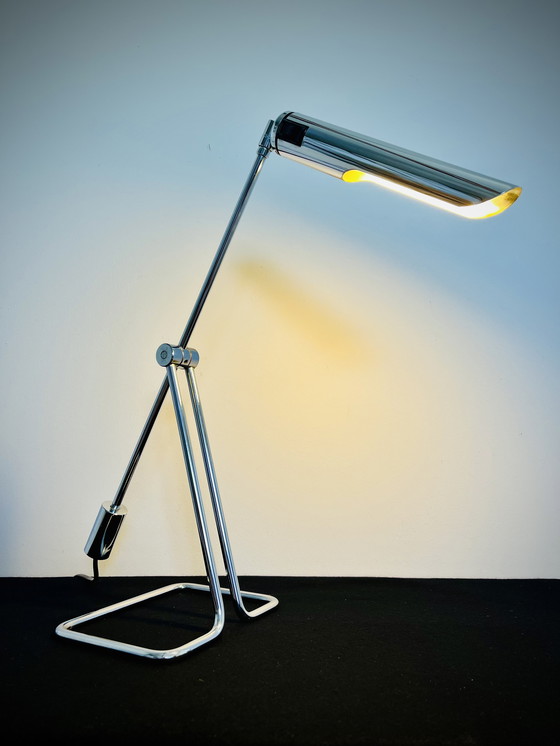 Image 1 of Abo Randers - Minimalist Chrome pendulum Vintage Desklamp