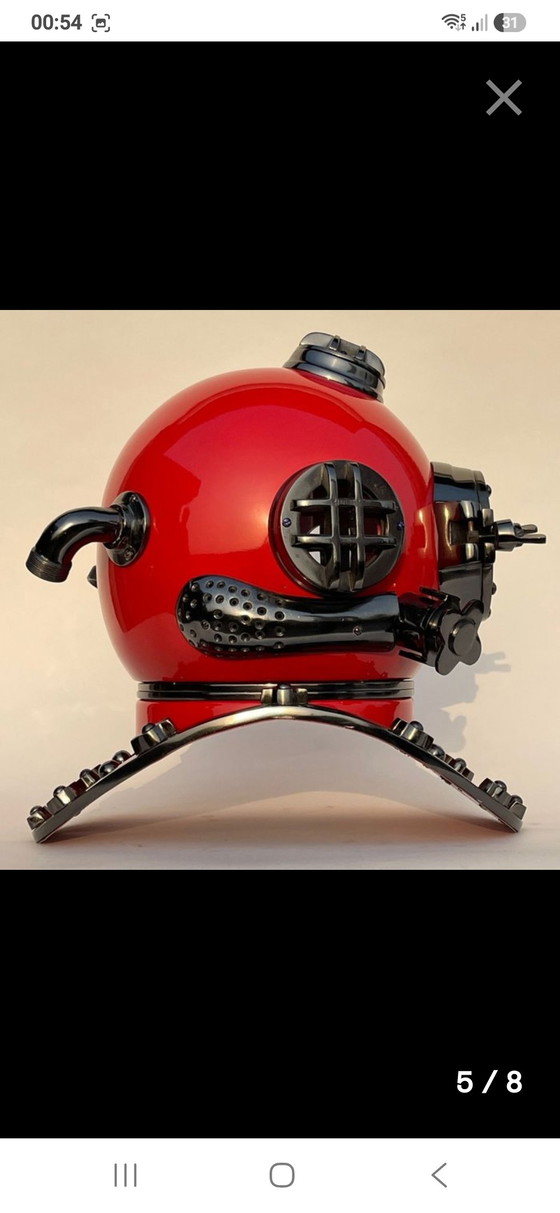 Casco da Palombaro Mark V Morse XXL – Ottone & Acciaio – Decorazione Marina – Morse Diving Equipment Co. Inc (photo 2 of 6)