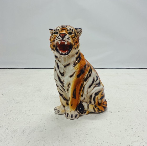 Image 1 of Ceramic Tiger Sculpture