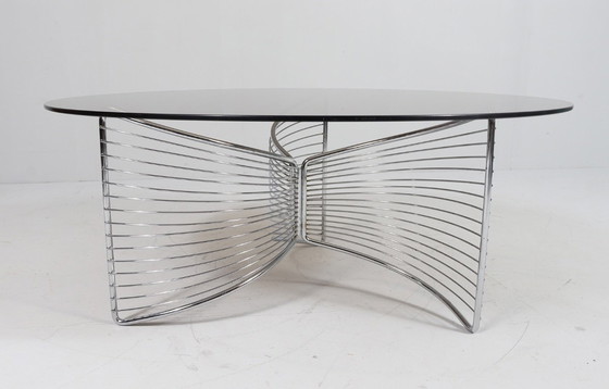 Image 1 of Mesa de centro espacial de alambre al estilo de Warren Platner, Alemania, década de 1970