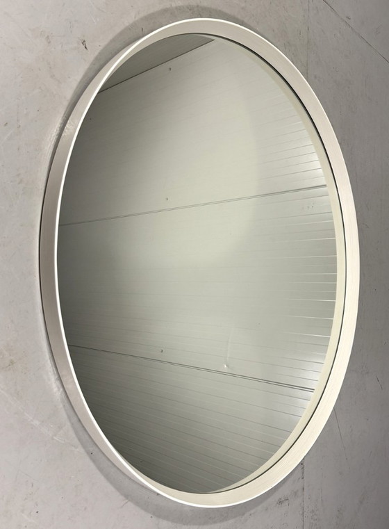 Image 1 of Specchio da parete rotondo XXL in legno bianco, anni '60-'70