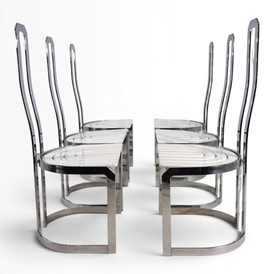 Image 1 of Set di 6 sedie da pranzo postmoderne Allmilmö, 1980