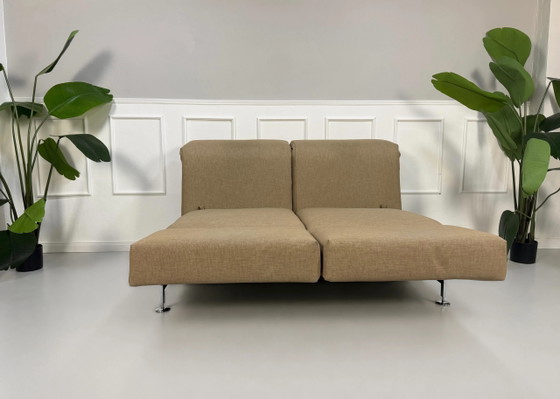Image 1 of Brühl Moule Sofa Beige Sand Schlafsofa Designer Couch Chrom