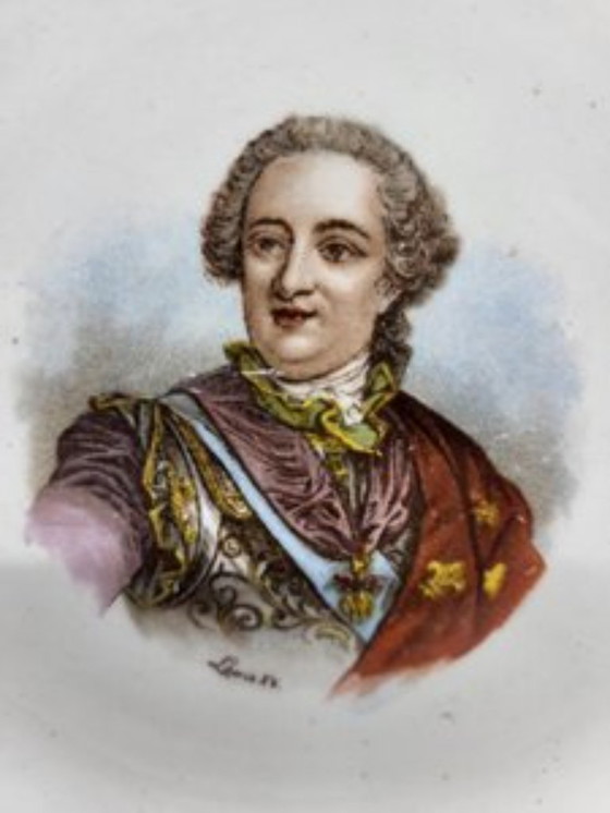 Image 1 of Saint Amand Rois Reines Favorites de France Earthenware Plates Set of 12