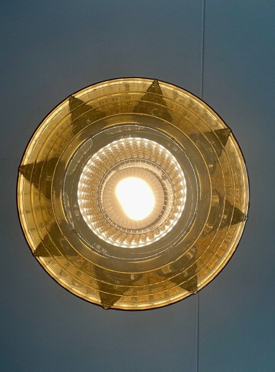 Image 1 of Carl Fagerlund hanger van amberglas voor Orrefors, jaren 60 — Scandinavisch modern