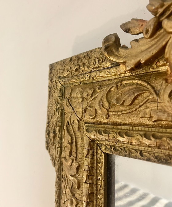 Image 1 of Antieke Franse kuifspiegel 85x58cm