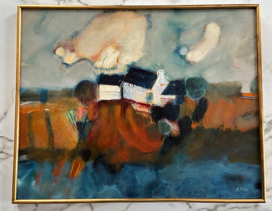 Image 1 of Olio su tela, Serge Tillou (1928-2025), Paesaggio di scogliera, Bretagna