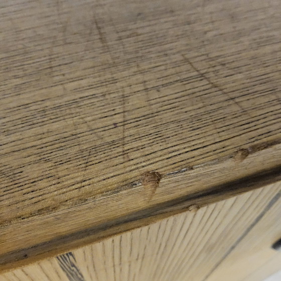 Image 1 of Vintage Ash Wood Fine Veneer Sideboard / Sideboard Erich Stratmann Oldenburger Werkstätten, Drawers and Cabinet