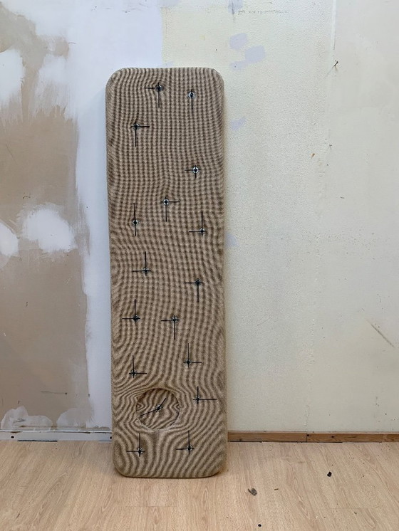 Image 1 of Sculptural wall clock "Time as pattern" - upholstered