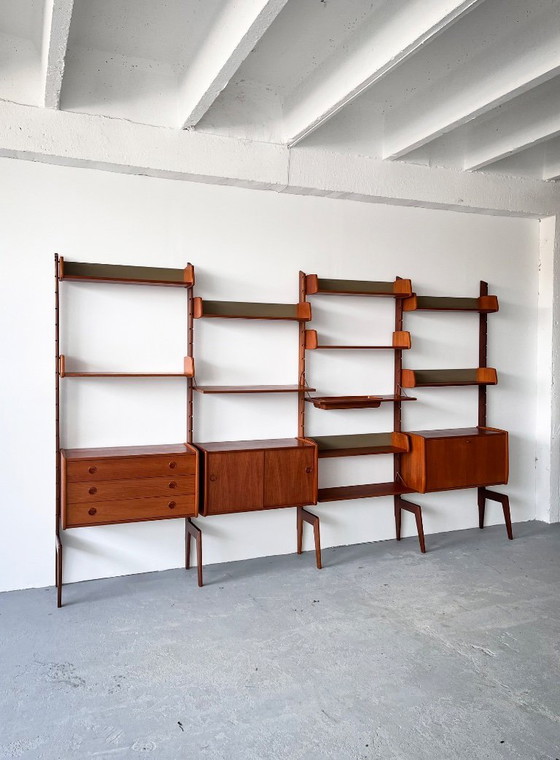 Image 1 of Mid-Century Scandinavian Teak Modular Wall Unit “Ergo” by John Texmon, Norway, 1960s