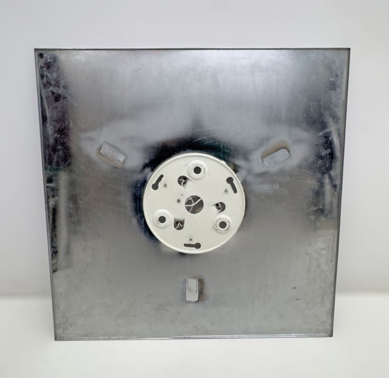 Image 1 of Carlo Nason Mid-century Modern Italian Steel and Murano Glass Wall Lamp, 1970s