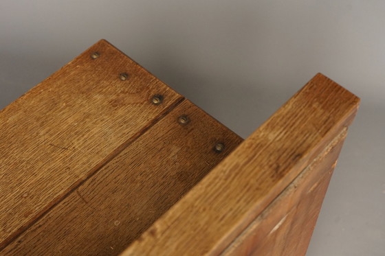 Image 1 of  Traditionalist Dutch Oak Bench in the style of Delft School. 1920s