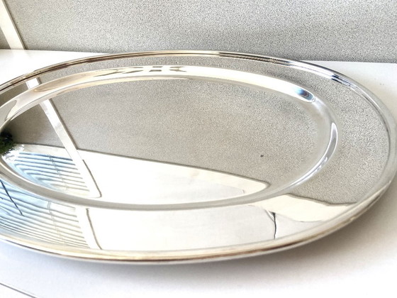 Elegant Tableware Large Stainless Steel Silver Platter Bouillet & Bourdelle 1940 – Bouillet Bourdelle (photo 5 of 7)