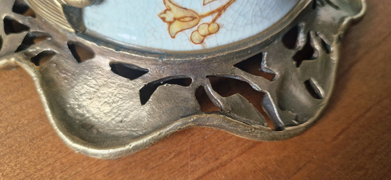 Image 1 of Badkameraccessoires- Porselein en brons - Napoleon III stijl