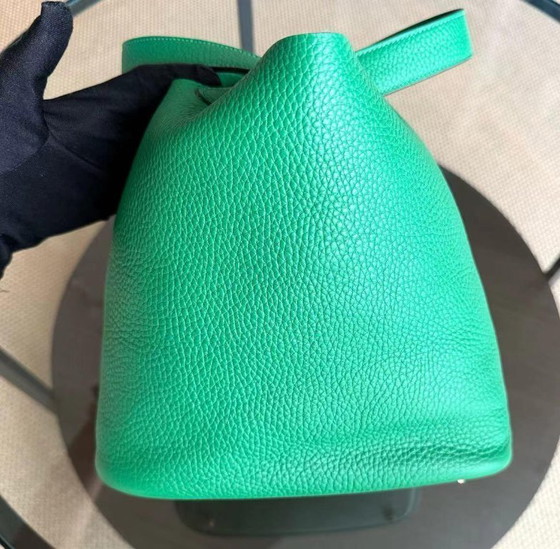 Image 1 of HERMES PICOTIN 22 - BAMBOU VERT VERTIGO CLEMENCE LEER GOUD HARDWARE