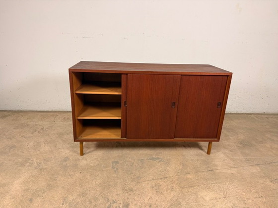 Image 1 of Commode en teck de Kajsa & Nils Nisse Strinning for String, années 1960