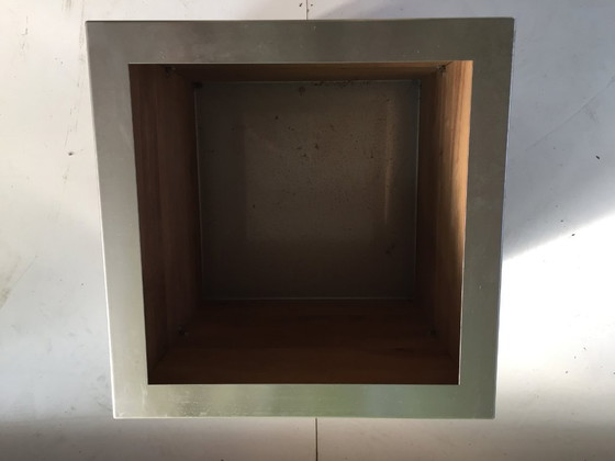 Image 1 of Lotto unico di fioriere realizzate in acciaio inossidabile e legno di teak