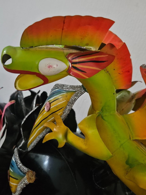 Magnifique Masque de Carnaval Diablada Bolivien Traditionnel – Objets déco, Aluminium, Autre (photo 12 of 24)