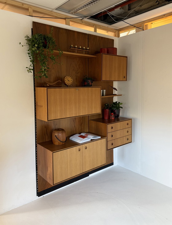 Image 1 of Vintage XL modular walnut wall system '80