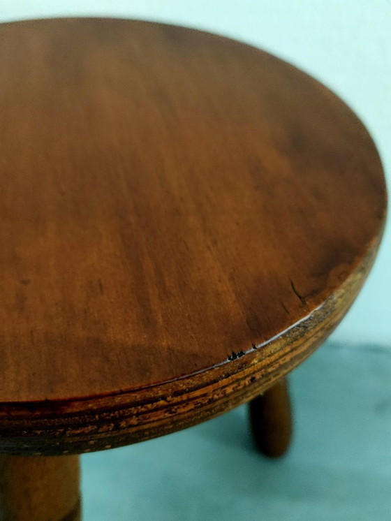 Image 1 of Tavolino laterale vintage a 3 gambe, tavolino per piante