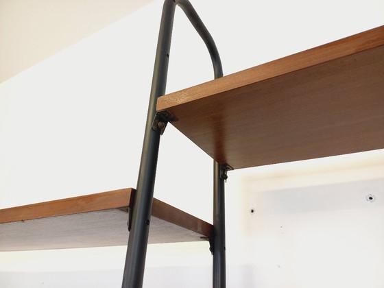 Image 1 of Libreria doppia componibile vintage italiana in legno e metallo degli anni '60