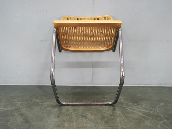Italian Cesca B32 Style Cane And Chrome Cantilever Chair, 1970s – Dining chairs (photo 12 of 12)