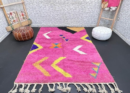 Handgeknüpfter rosa Teppich 300x200 – vloerkleden en tapijten, Wool