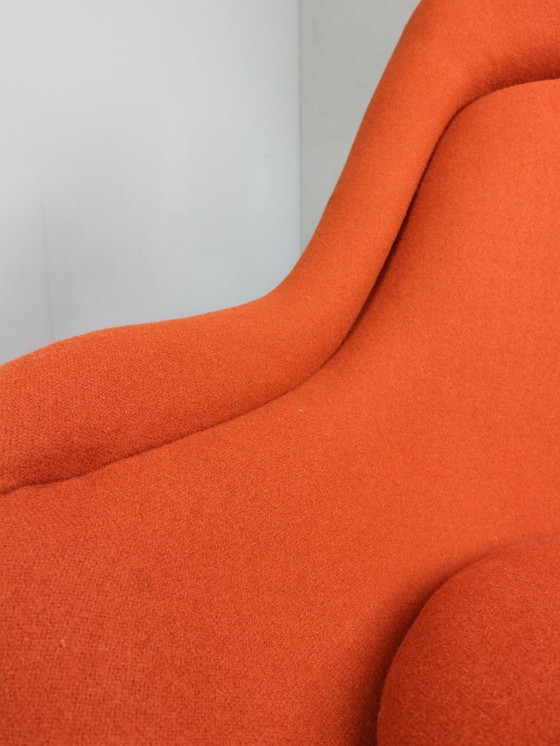 Image 1 of Early bronze lounge chair by Warren Platner for Knoll 1960s in rust red