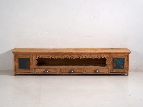 Credenza bassa antica in legno di pino – Cina, circa 1930 – Credenze con vetrina, Iron (photo 33 of 40)