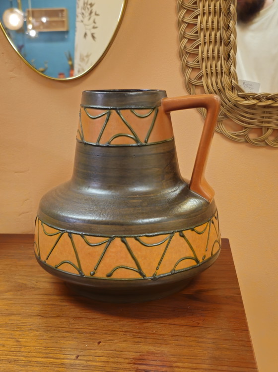 Vintage West Germany Bay Ceramic Vase 275-25 (photo 4 of 9)
