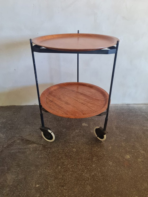 Image 1 of Mid-Century Serving Trolley SILVA No.73152