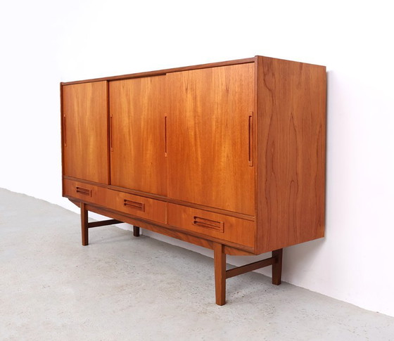 Image 1 of Deens vintage design teak highboard met lades, 1960s