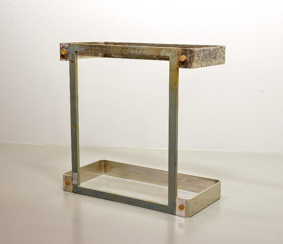 Image 1 of Mid-Century Ardesia Collection Brutalist Square Slate Stone Coffee Table in Pia Manu Style. Belgium, 1960s.