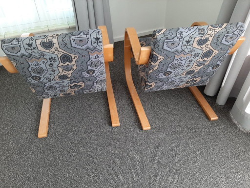 2 Alvar Aalto 402 fauteuils – stoelen fauteuils, Wood, Textile (photo 2 of 11)