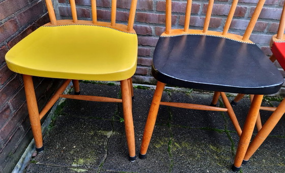 Image 1 of Vintage Dining Chairs 60s Bars Chairs 4 Colors Top