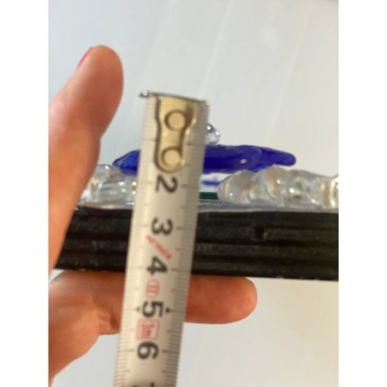 Image 1 of Espejo ovalado veneciano tallado a mano en cristal de Murano, principios del siglo XXI