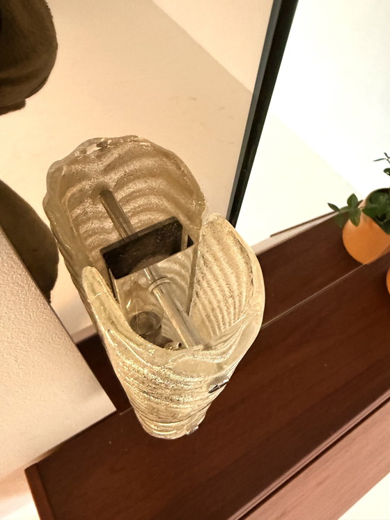 Image 1 of Vintage 2-tone mirror and Murano glass, Hillebrand '80