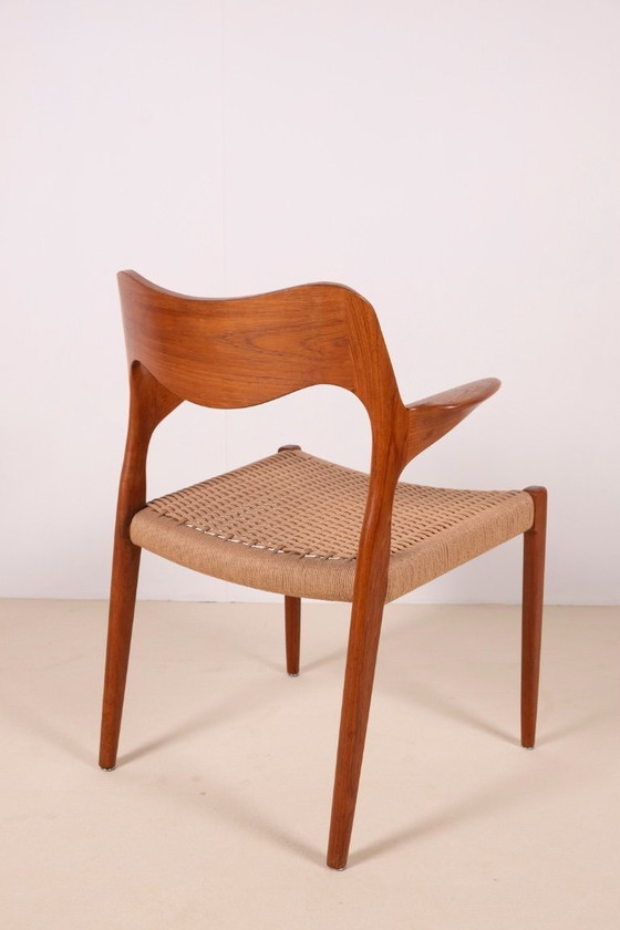 Image 1 of 2x Niels O. Møller Modelo 55 en teca, años 50 Dinamarca