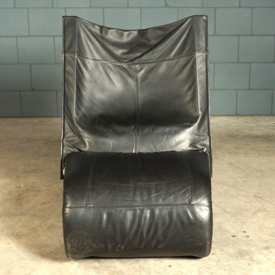 Fauteuil lounge vintage « Zen » – Claude Brisson – Ligne Roset – Années 1980 – Leather (photo 8 of 13)