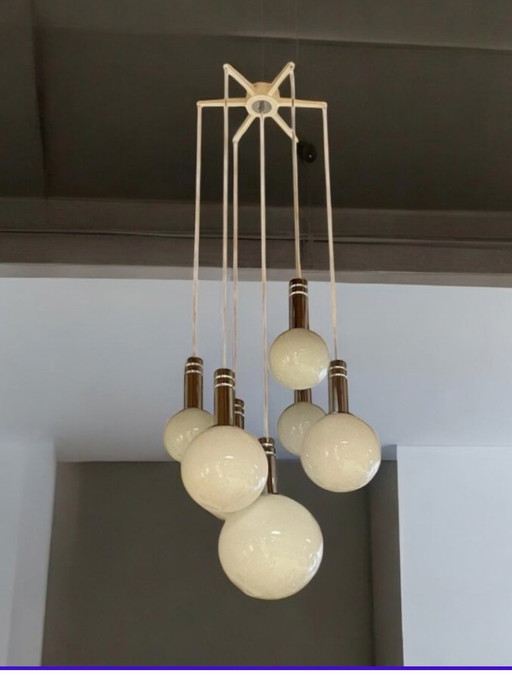 Lampada Cascade vintage dell'era spaziale