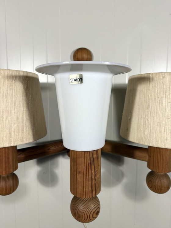 Image 1 of Uno Kristiansson wall lamp Pinus for Luxus Sweden 1970s