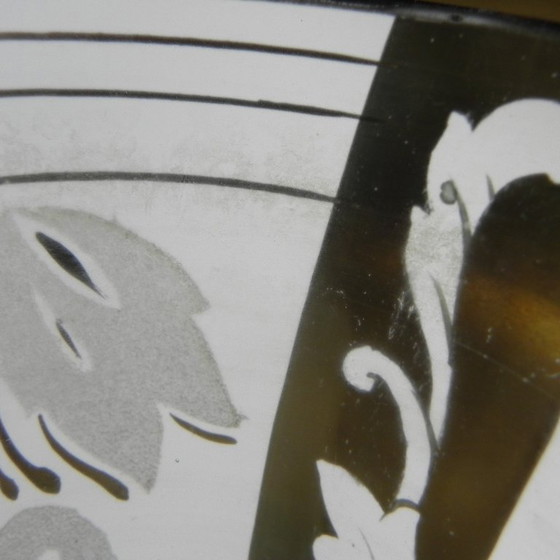 Image 1 of Glass vase with gilded decorations, Belgium, 1930s