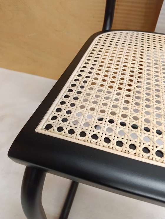Image 1 of ALIVARMVSEVM 104. SET of 2 CESCA B32 Chairs (NEW) in Black Frame Limited Edition 