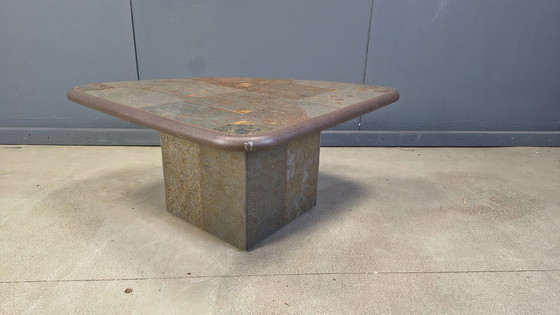 Image 1 of Vintage triangular brutalist coffee table, 1970s