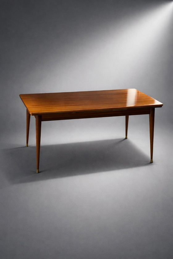 Image 1 of Mesa plegable de mediados de siglo - teca - Bélgica