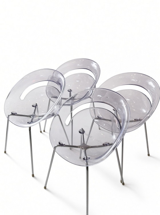 4x Sillas Tina con carcasa, Arik Levy, Softline Allkit, Sillas de comedor, Plástico, Cromo, Gris (foto 3 de 9)