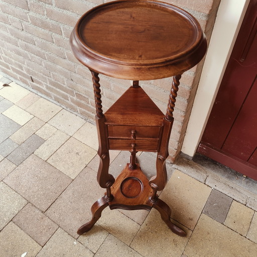 Table d'appoint pour plantes - Table d'appoint - Acajou - Piédestal Barley Twist