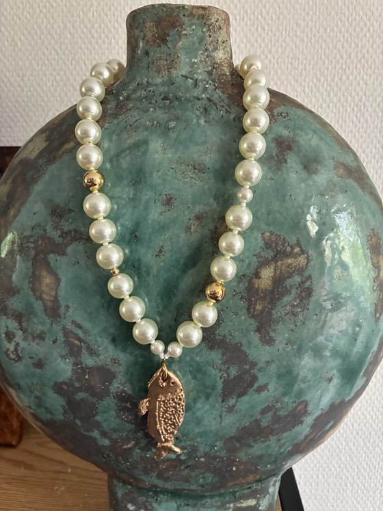 Image 1 of Nuova collana unica con pesci color oro