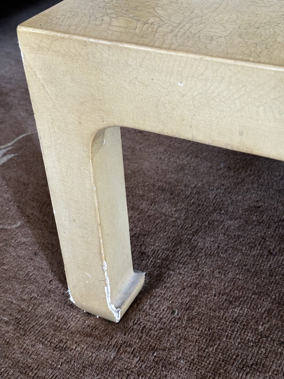 Image 1 of Tavolino da caffè in stile Ming con finitura laccata craquelé - Loo Paris (circa 1970)