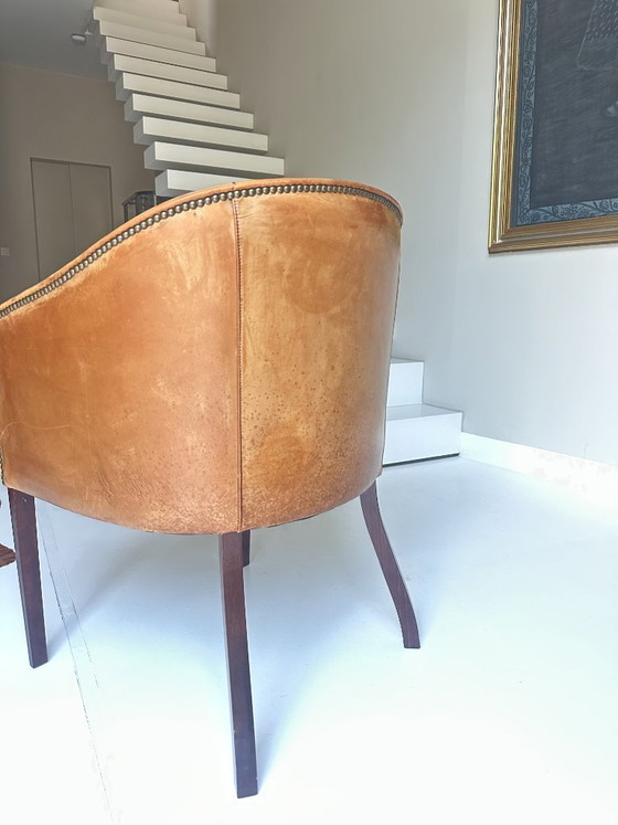 Set aus 2 Ledersesseln in Cognacfarbe – Beistellstühle, Leather (photo 3 of 6)